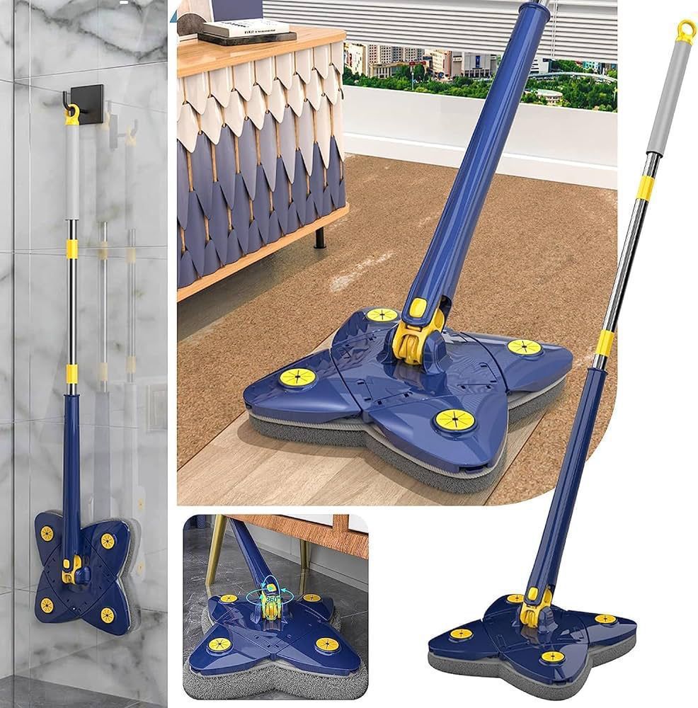 4-Leaf Clover Twist Mop | Automatic Water Squeeze Flat Mop for Easy Cleaning