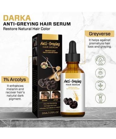 Anti-Greying Hair Serum with Black Ganoderma | Natural Black Hair Solution