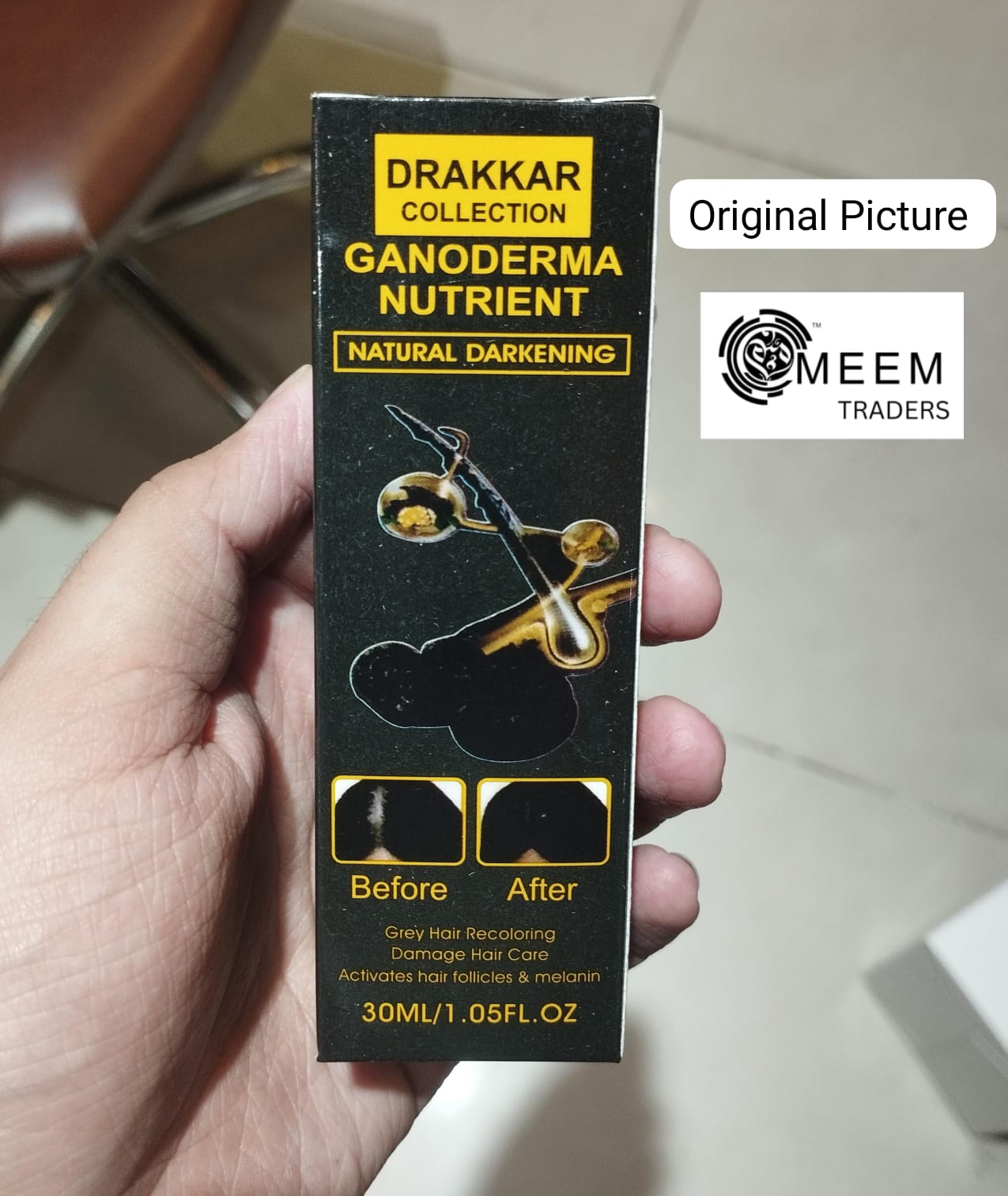 Anti-Greying Hair Serum with Black Ganoderma | Natural Black Hair Solution