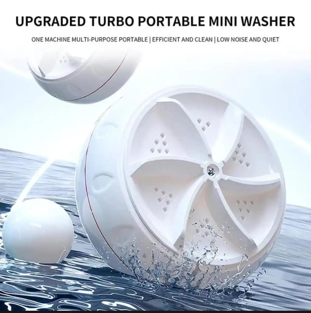 TurboWash™ Mini Portable Washing Machine – Travel-Friendly & USB Rechargeable