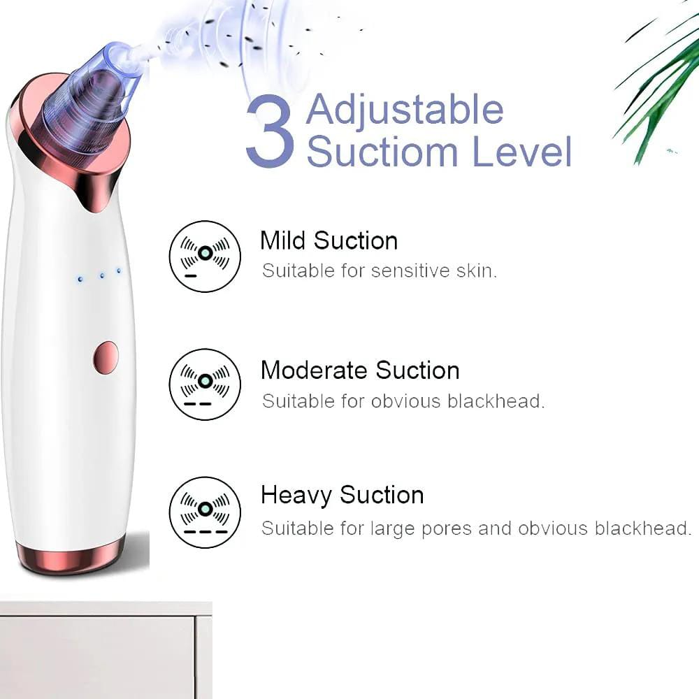 Daweir Upgraded Blackhead Remover – Rechargeable Pore Vacuum Cleaner Kit